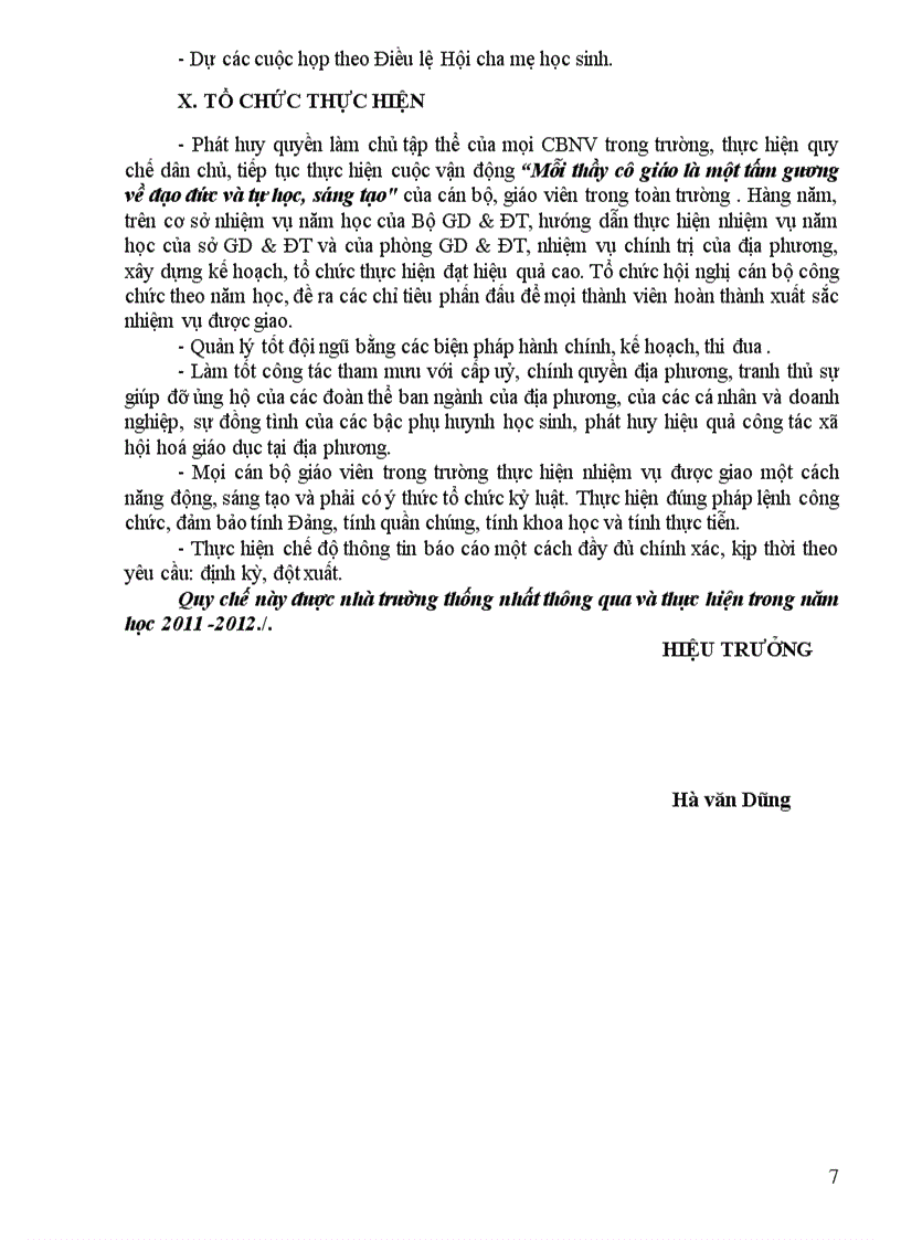 image for page Quy chế làm việc trường THCS