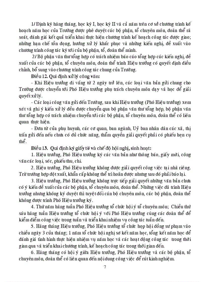 image for page Quy chế làm việc và quan hệ công tác của trường ptdt nội trú huyện mang yang