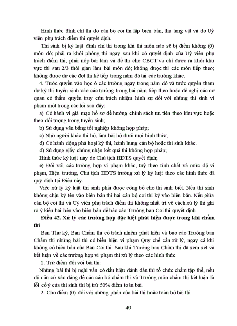 image for page Quy chế thi ĐH CĐ