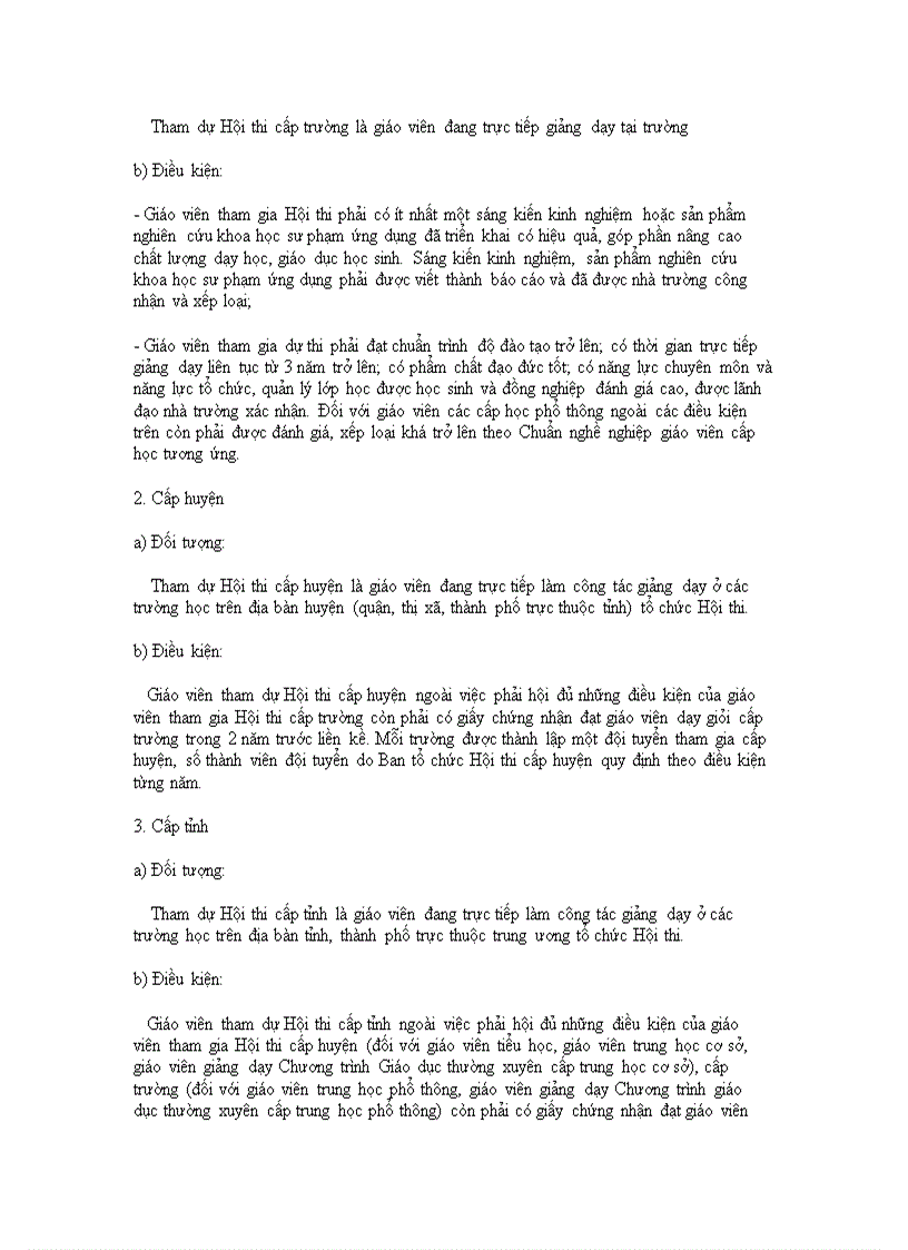 image for page Quy chế thi giáo viên dạy giỏi các cấp