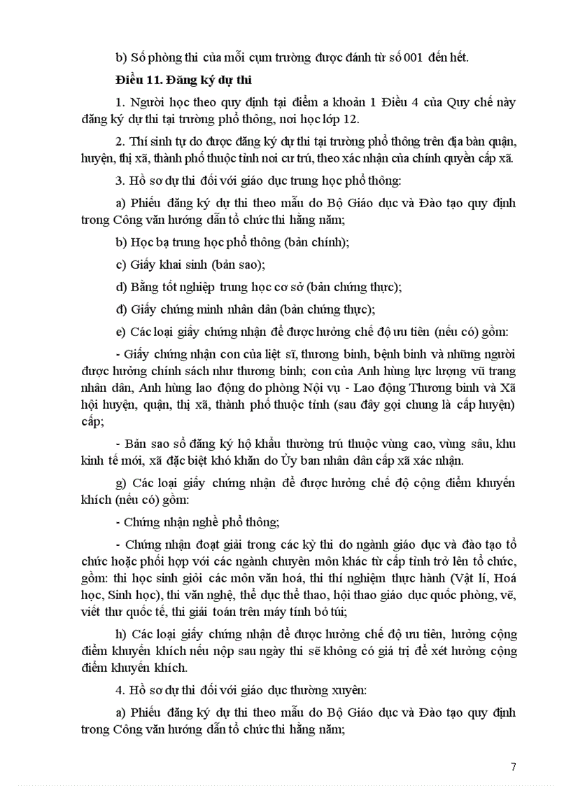 image for page Quy chế thi TN THPT 2009