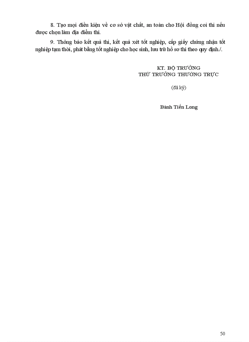 image for page Quy chế thi TN THPT 2009