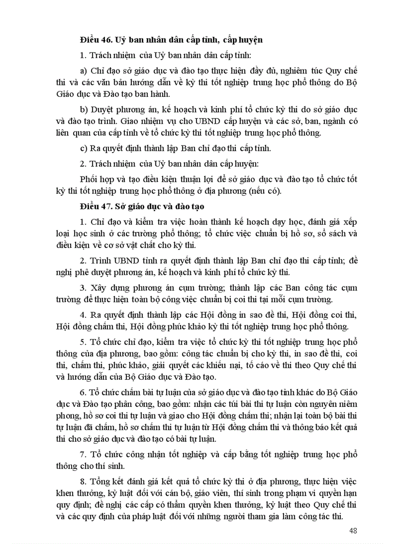 image for page Quy chế thi TN THPT