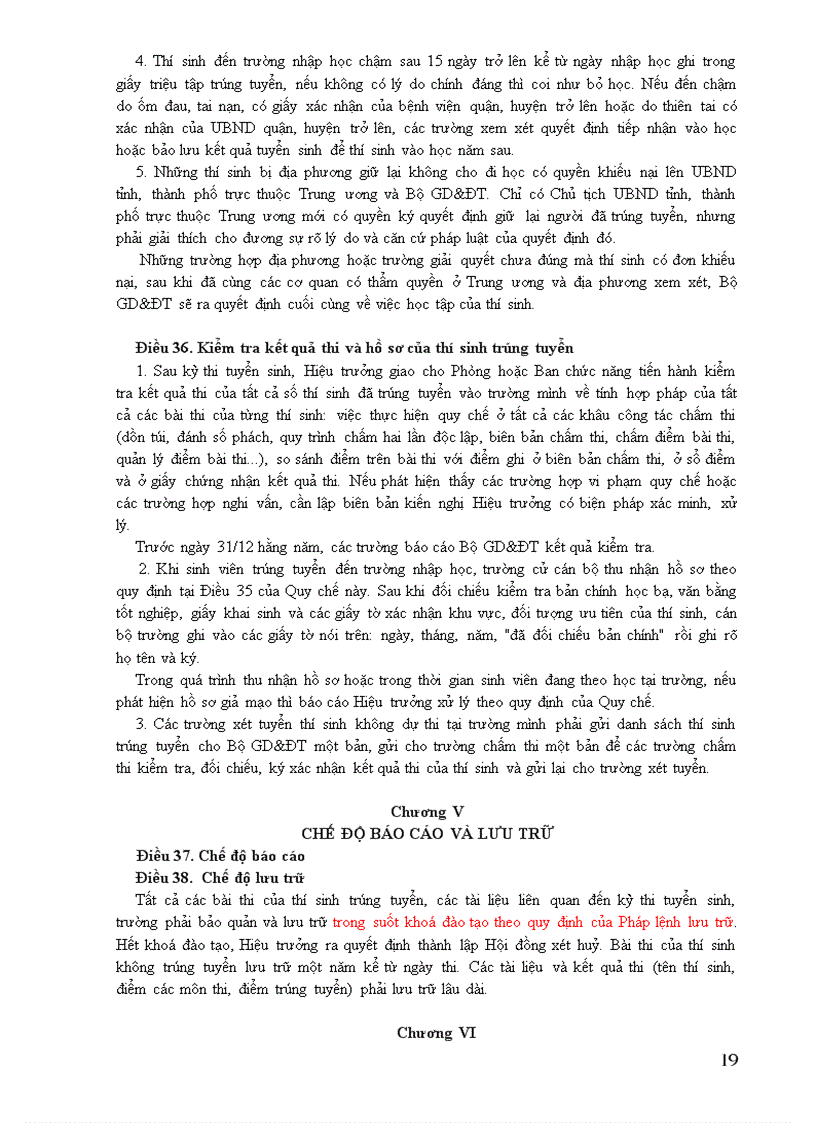 image for page Quy chế Tuyển sinh dành cho học sinh