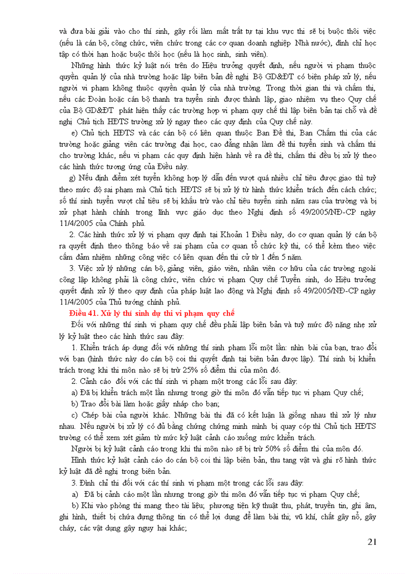 image for page Quy chế Tuyển sinh dành cho học sinh