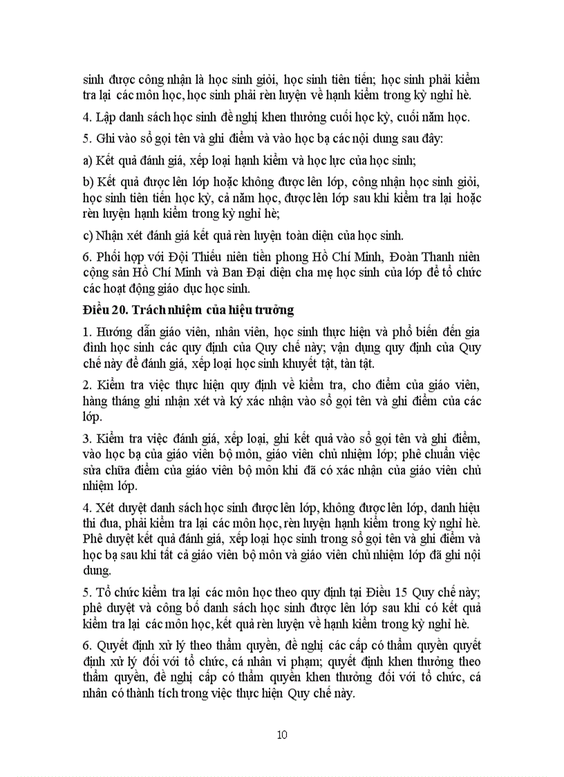 image for page Quy che xep loai hoc sinh