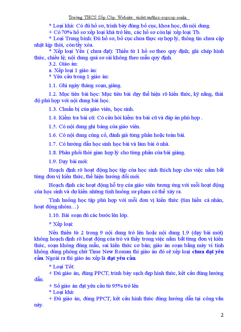 image for page Quy định đánh giá HSTCM GV THCS Sốp Cộp