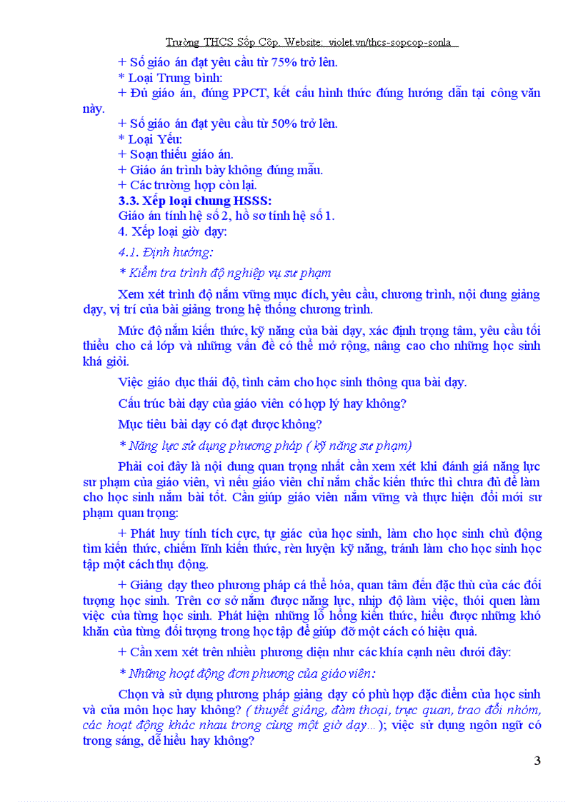 image for page Quy định đánh giá HSTCM GV THCS Sốp Cộp