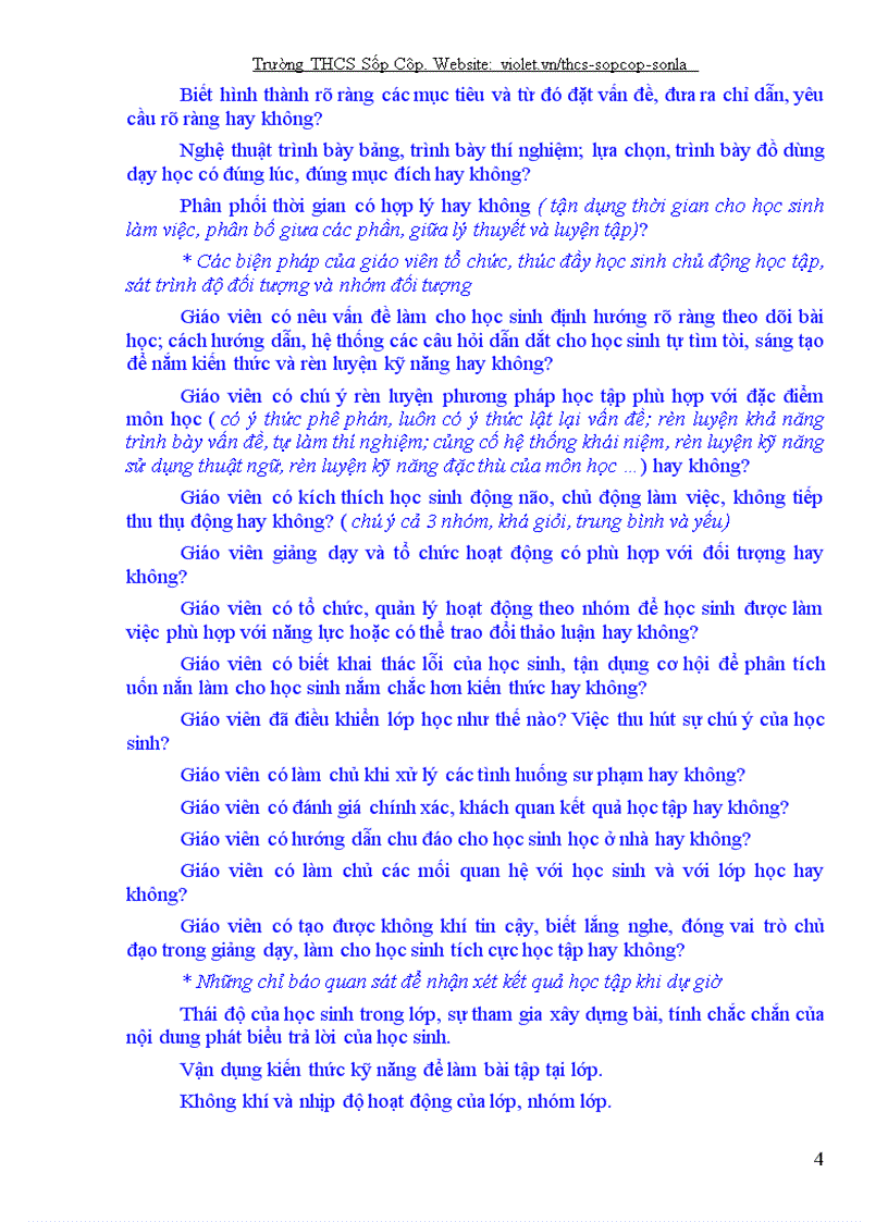 image for page Quy định đánh giá HSTCM GV THCS Sốp Cộp