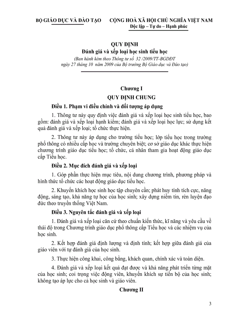 image for page Quy định đánh giá xếp loại học sinh tiểu học