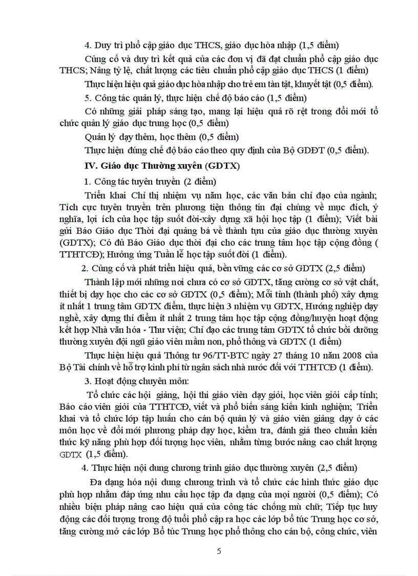 image for page Quy dinh tieu chuan danh gia cham diem CSGD 2011 2012