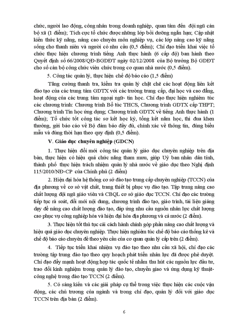 image for page Quy dinh tieu chuan danh gia cham diem CSGD 2011 2012