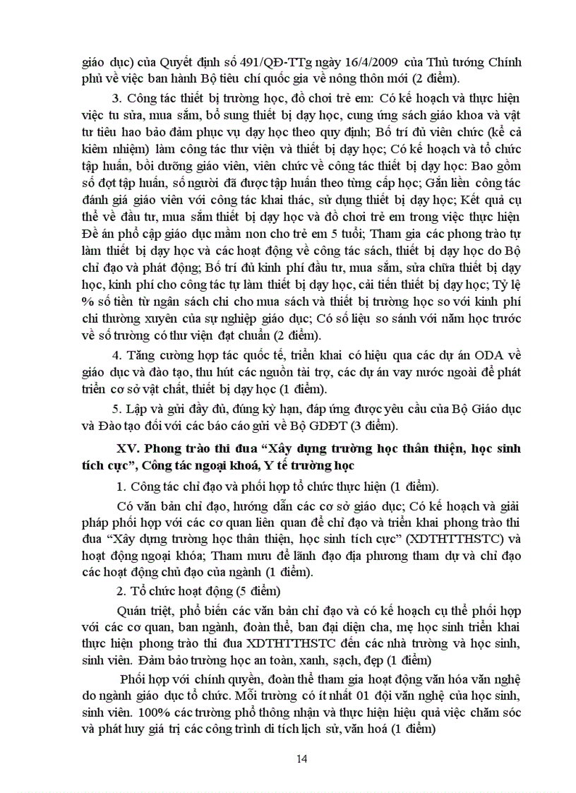 image for page Quy dinh tieu chuan danh gia cham diem CSGD 2011 2012