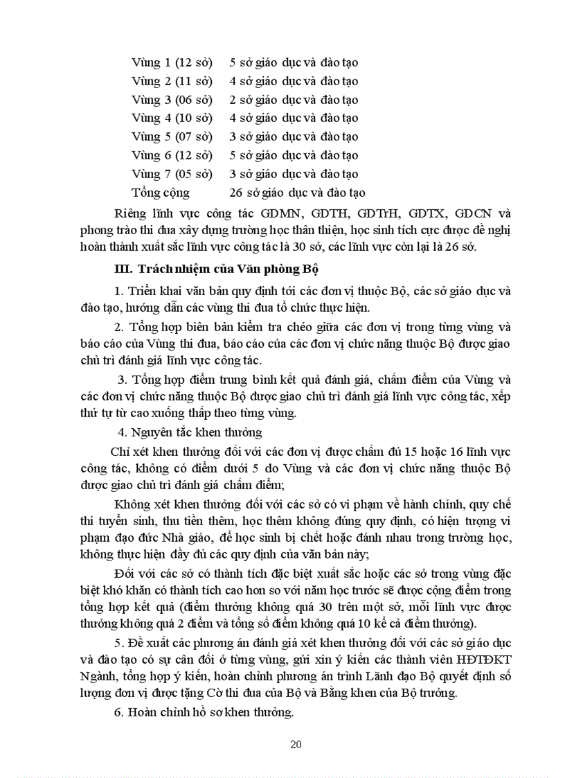 image for page Quy dinh tieu chuan danh gia cham diem CSGD 2011 2012