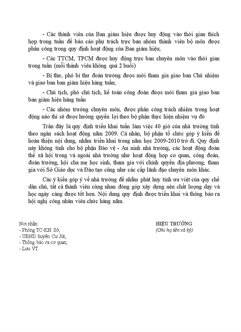 image for page Quy dinh tuan lam viec 40 gio trong truong THPT