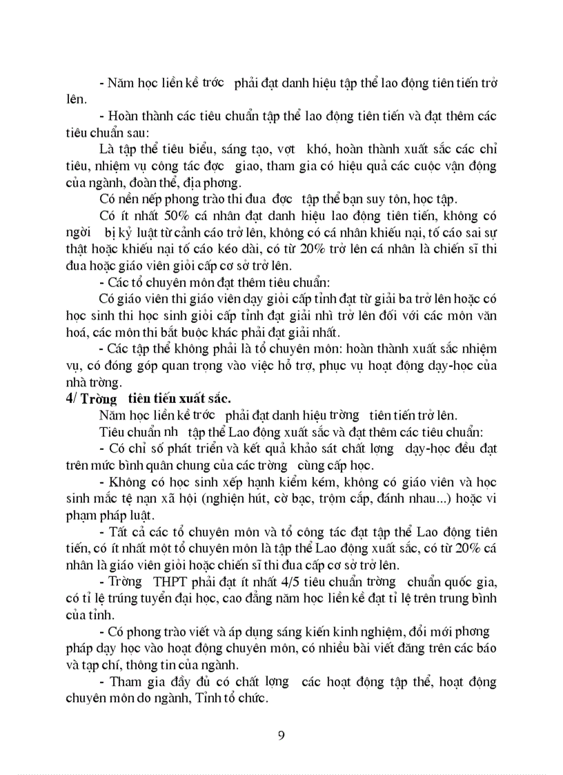 image for page Quy dinh ve chuyen mon va tieu chuan thi dua