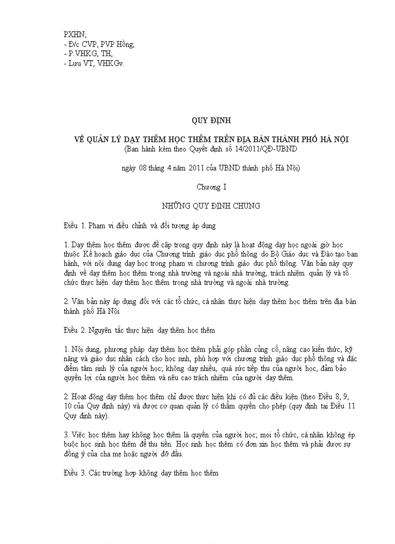 image for page Quy định về dạy thêm học thêm năm học 2011 2012