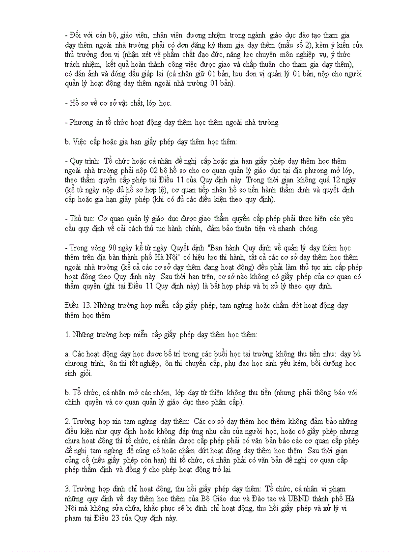 image for page Quy định về dạy thêm học thêm năm học 2011 2012