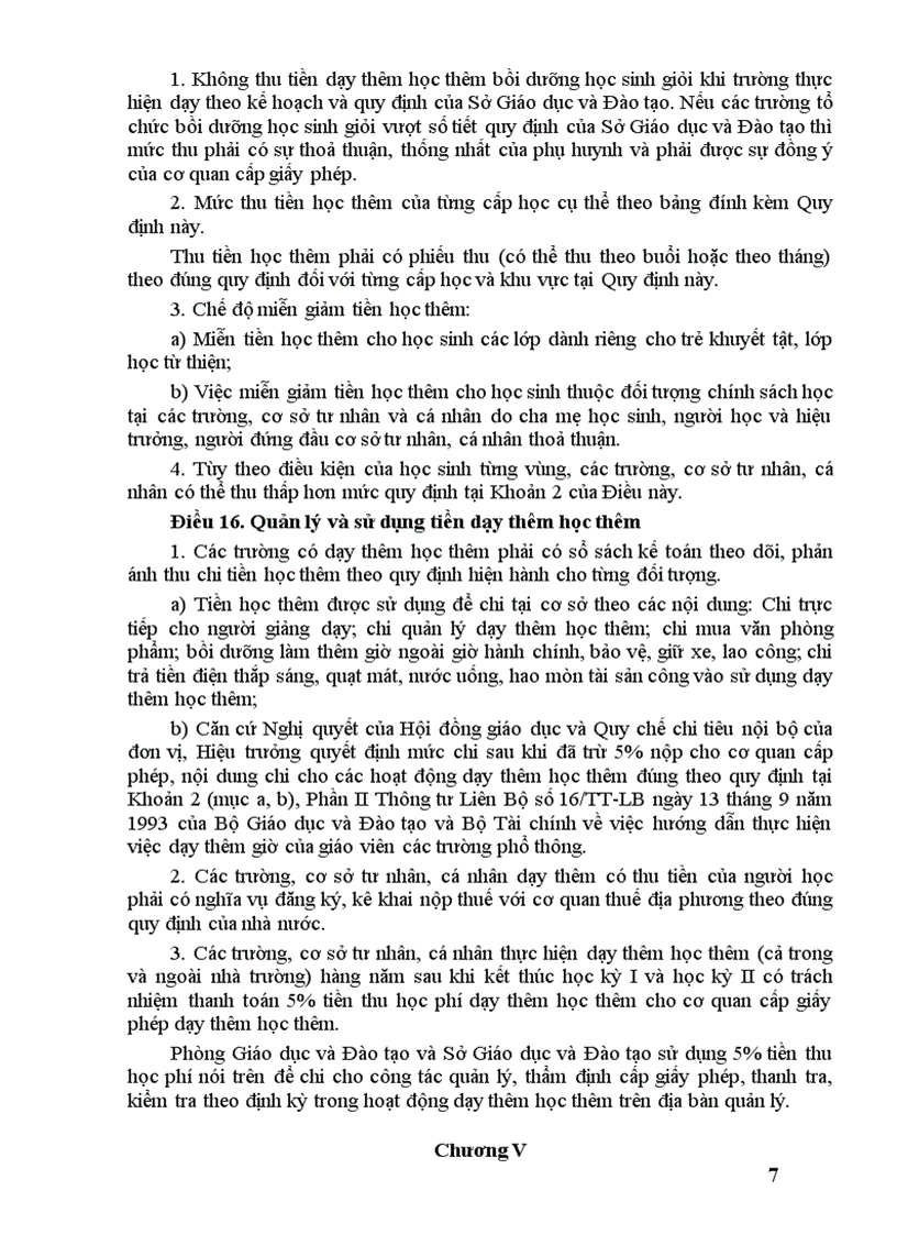 image for page Quy định về dạy thêm học thêm UBND tỉnh