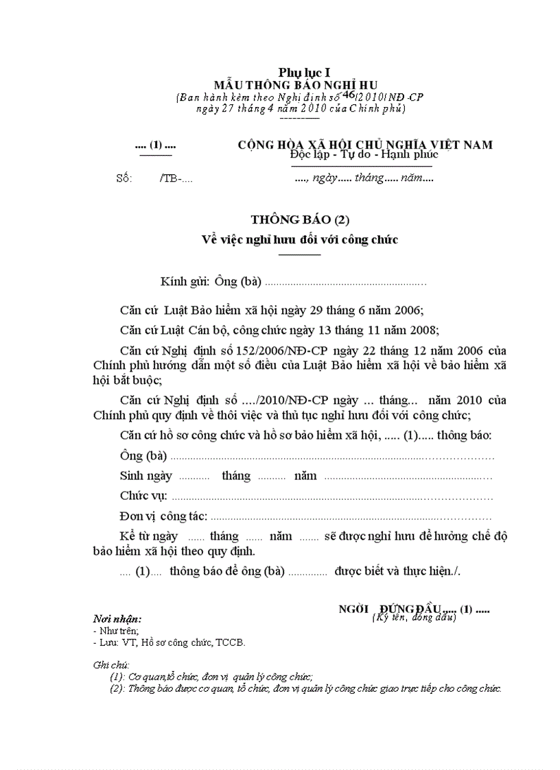 image for page Quy định về thôi việc và thủ tục nghỉ hưu