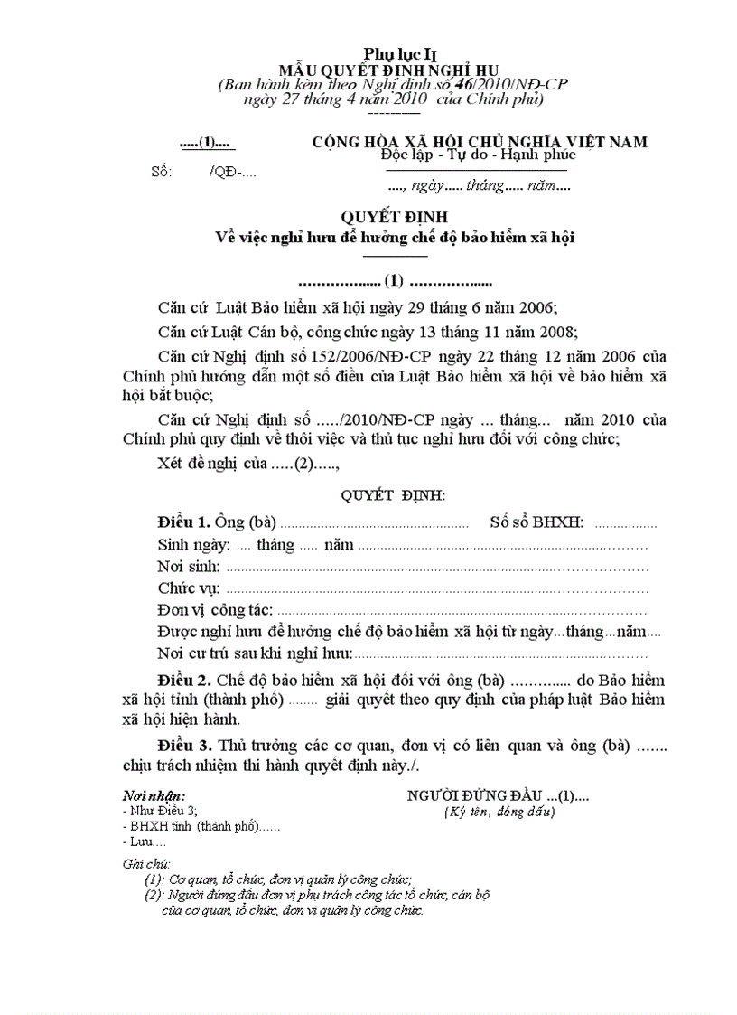 image for page Quy định về thôi việc và thủ tục nghỉ hưu