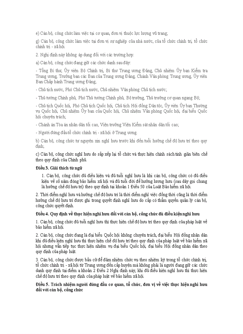 image for page Quy định về thủ tục thực hiện nghỉ hưu đối với cán bộ công chức đủ điều kiện nghỉ hưu