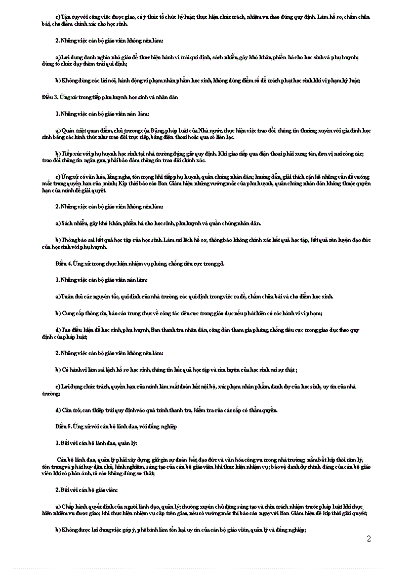 image for page Quy tắc ứng xử trong cơ quan trường học