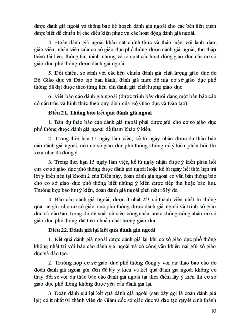 image for page Quy trình và chu kỳ đánh giá CLCSGDPT