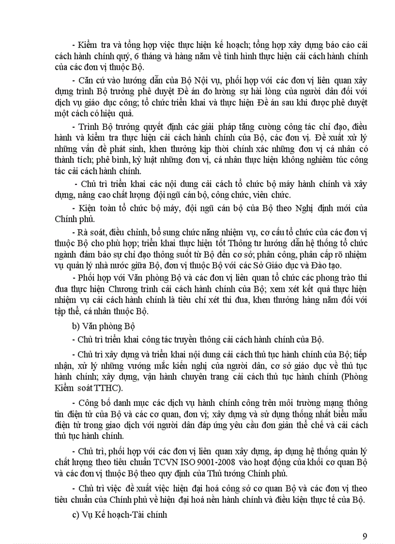 image for page Quyết định ban hành kế hoạch cải cách hành chính của Bộ Giáo dục và Đào tạo giai đoạn 2012 2015