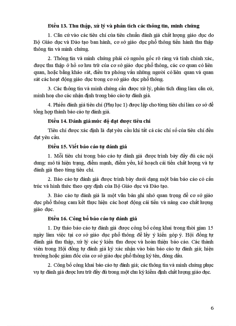 image for page Quyết định ban hành quy định về quy trình và chu kỳ kiểm định chất lượng cơ sở giáo dục phổ thông