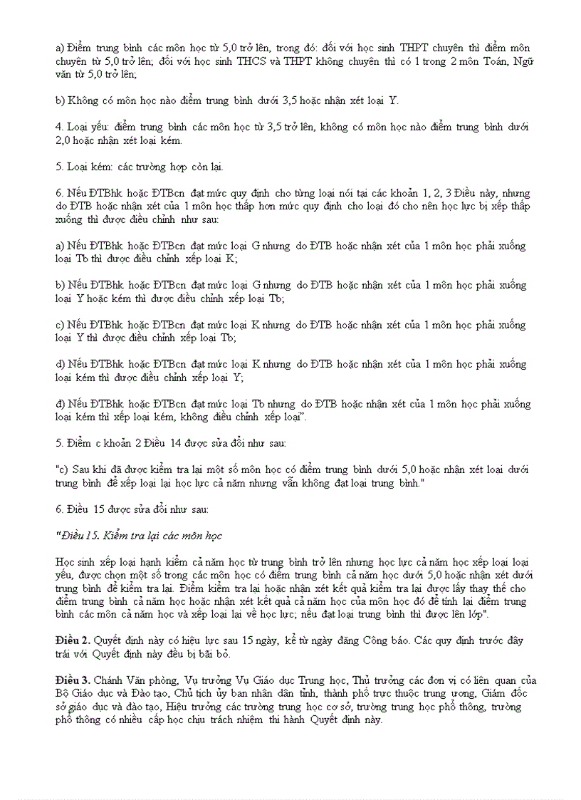 image for page Quyết định sửa đổi bổ sung quy chế 40