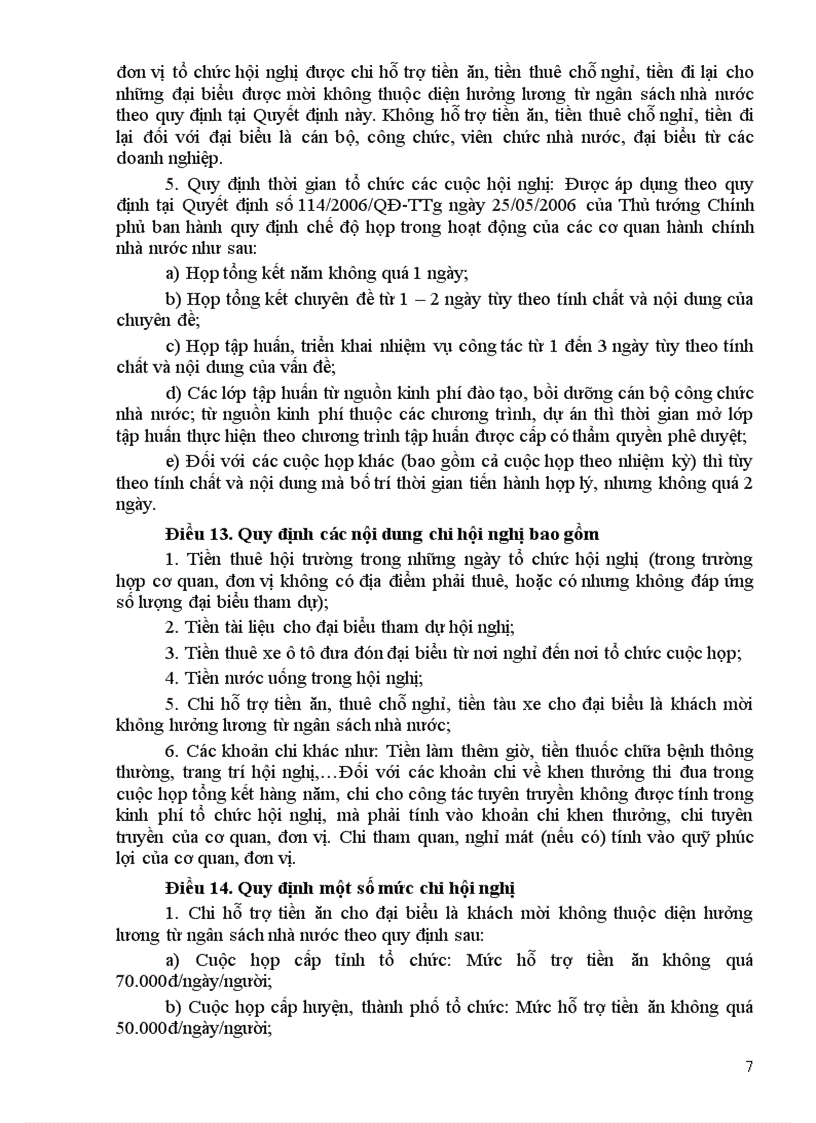 image for page Quyết định tổ chức hội nghị công tác phí