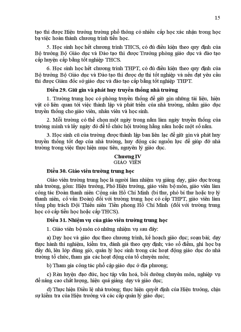 image for page QUYẾT ĐỊNH VỀ VIỆC BAN HÀNH ĐIỀU LỆ Trường trung học cơ sở trường trung học phổ thông và trường phổ thông có nhiều cấp học