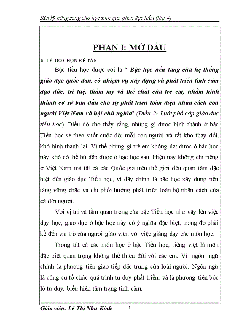 image for page Rèn kỹ năng đọc hiểu cho học sinh lớp 4