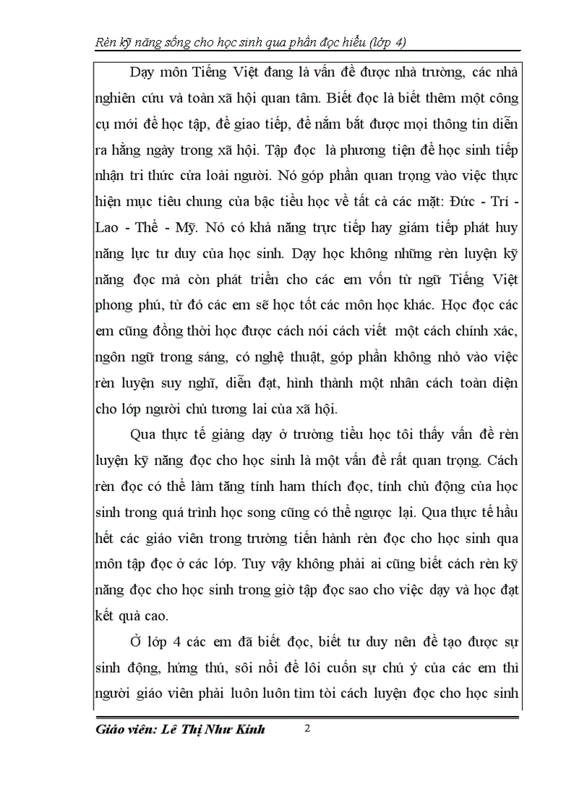 image for page Rèn kỹ năng đọc hiểu cho học sinh lớp 4