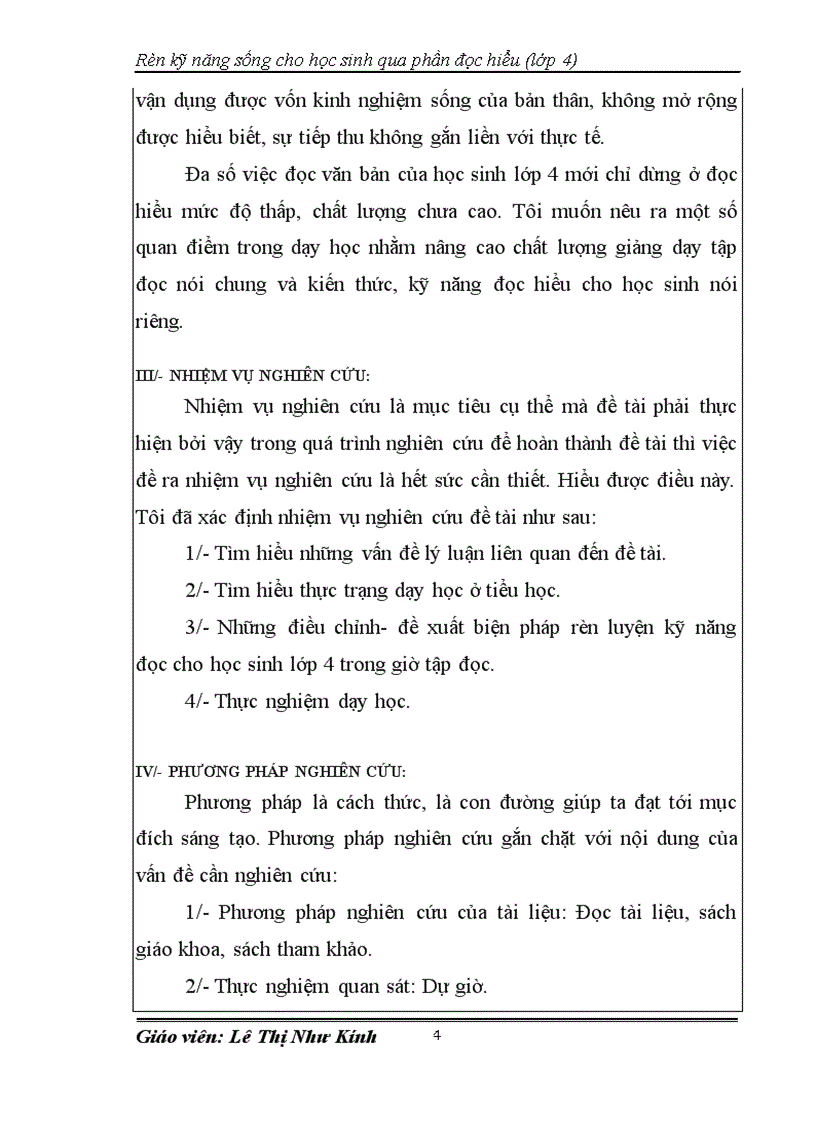 image for page Rèn kỹ năng đọc hiểu cho học sinh lớp 4