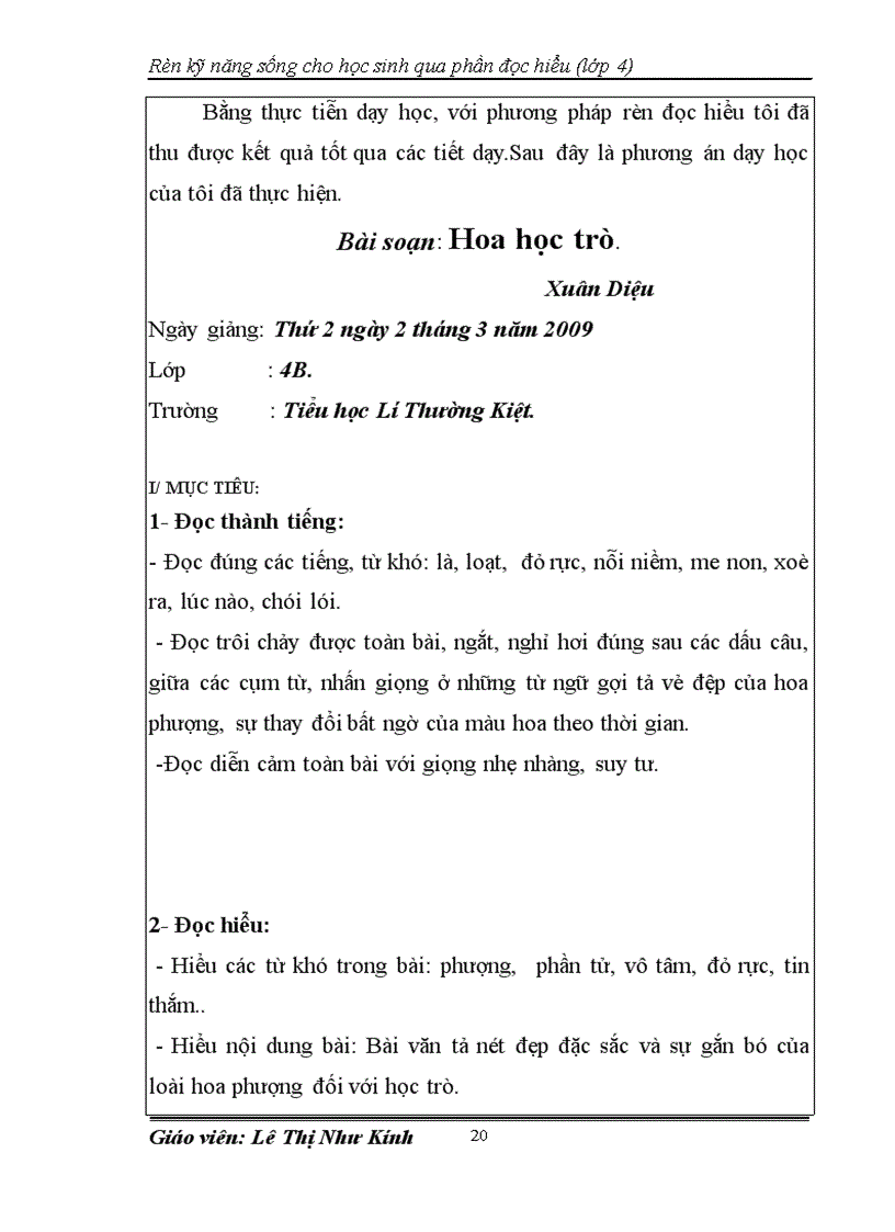 image for page Rèn kỹ năng đọc hiểu cho học sinh lớp 4