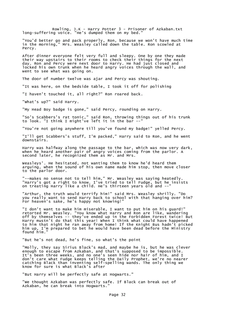 image for page Rowling J K Harry Potter 3