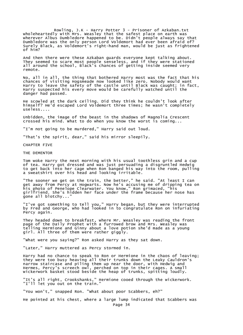 image for page Rowling J K Harry Potter 3