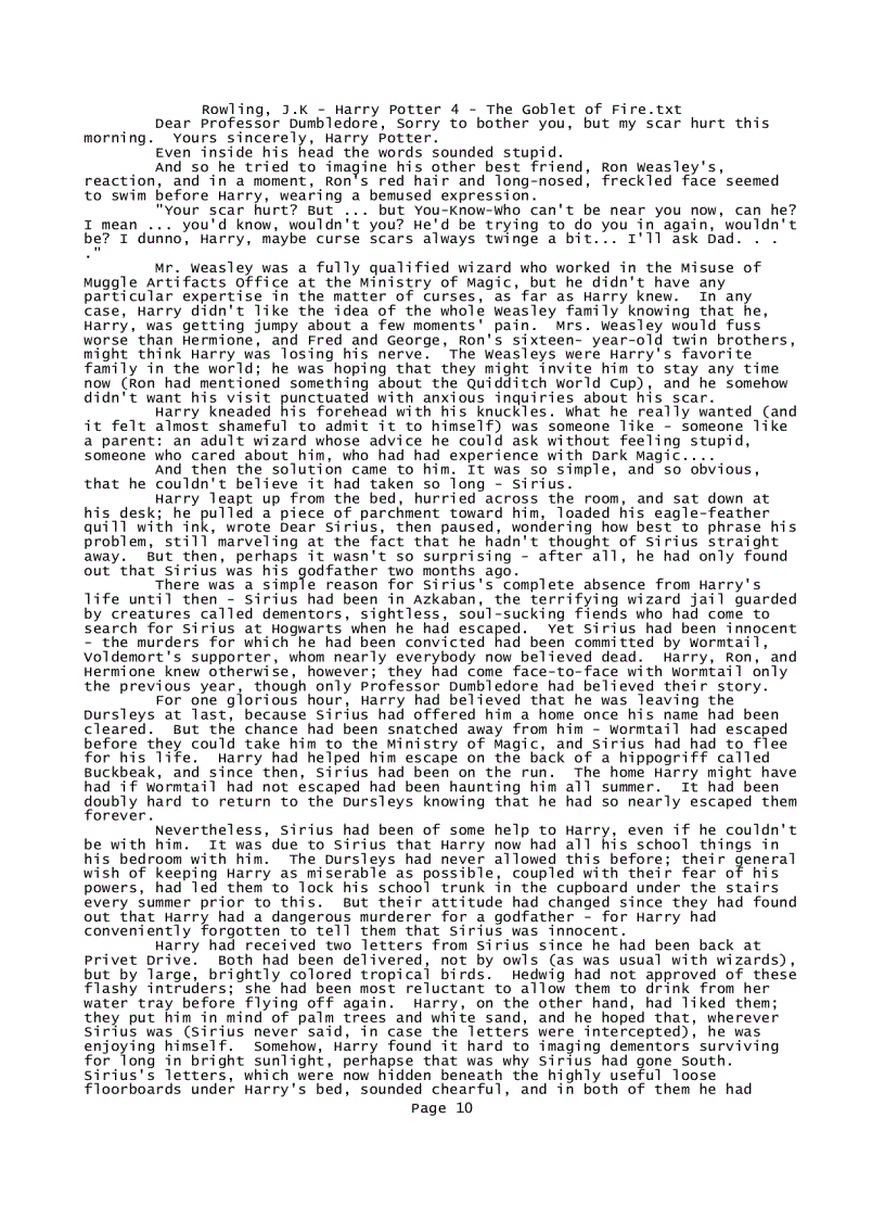 image for page Rowling J K Harry Potter 4