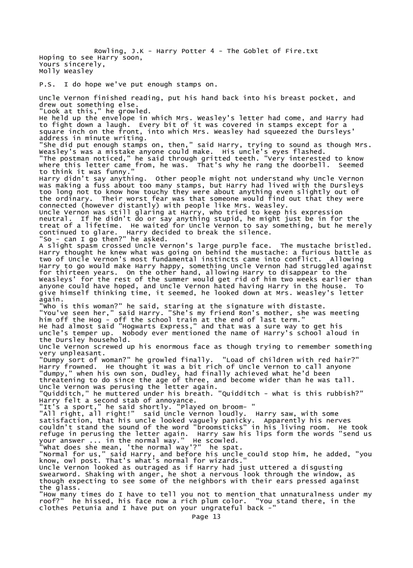 image for page Rowling J K Harry Potter 4