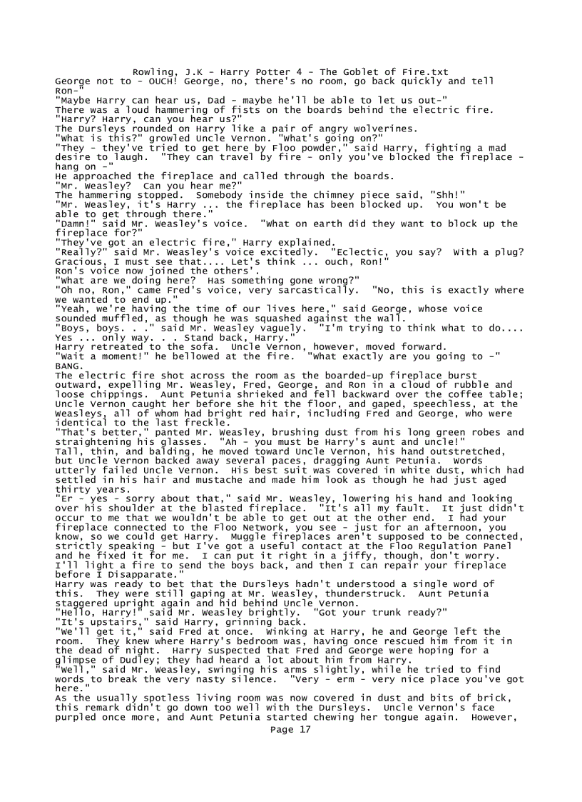 image for page Rowling J K Harry Potter 4