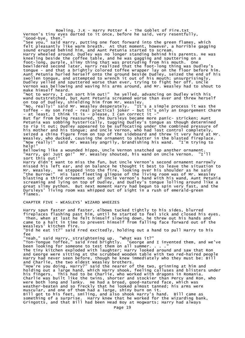 image for page Rowling J K Harry Potter 4