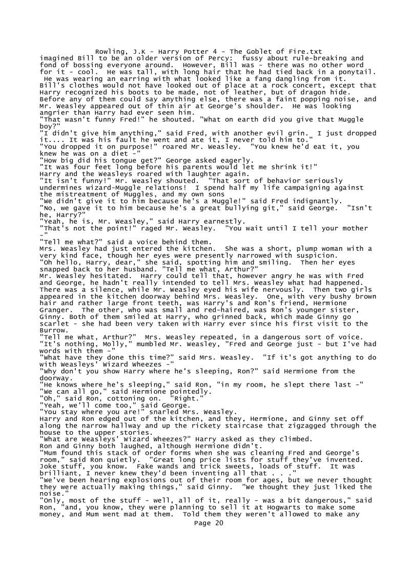 image for page Rowling J K Harry Potter 4