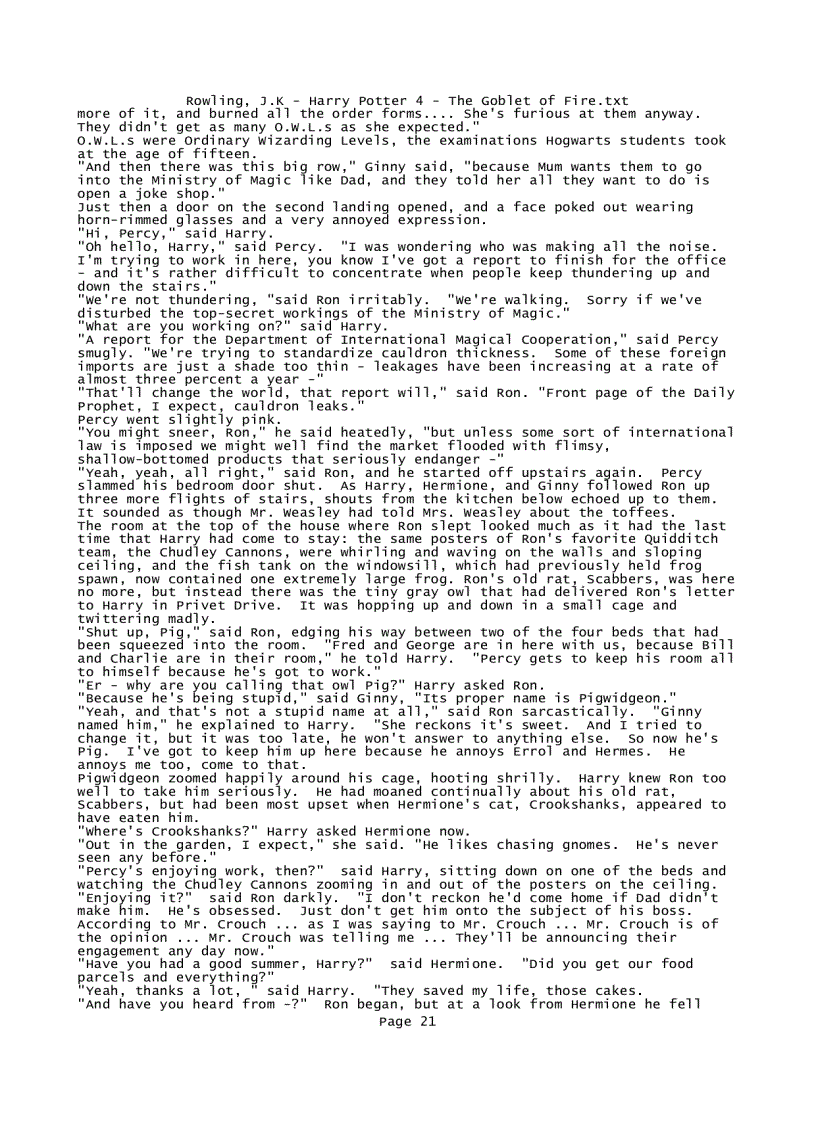 image for page Rowling J K Harry Potter 4