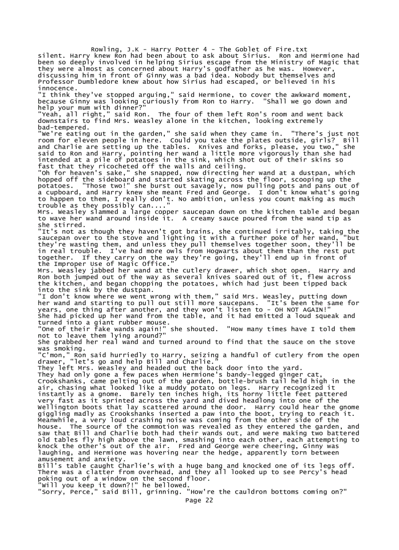 image for page Rowling J K Harry Potter 4