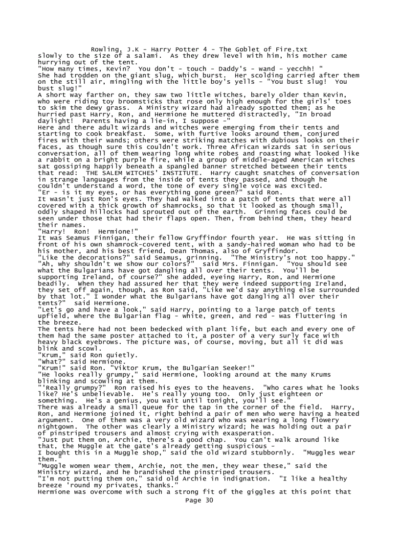 image for page Rowling J K Harry Potter 4