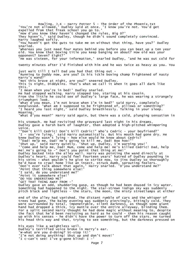 image for page Rowling J K Harry Potter 5