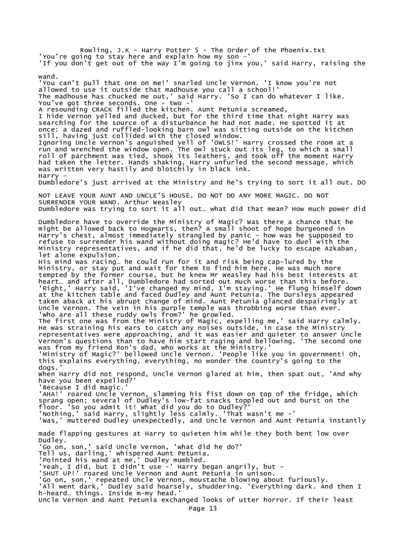 image for page Rowling J K Harry Potter 5