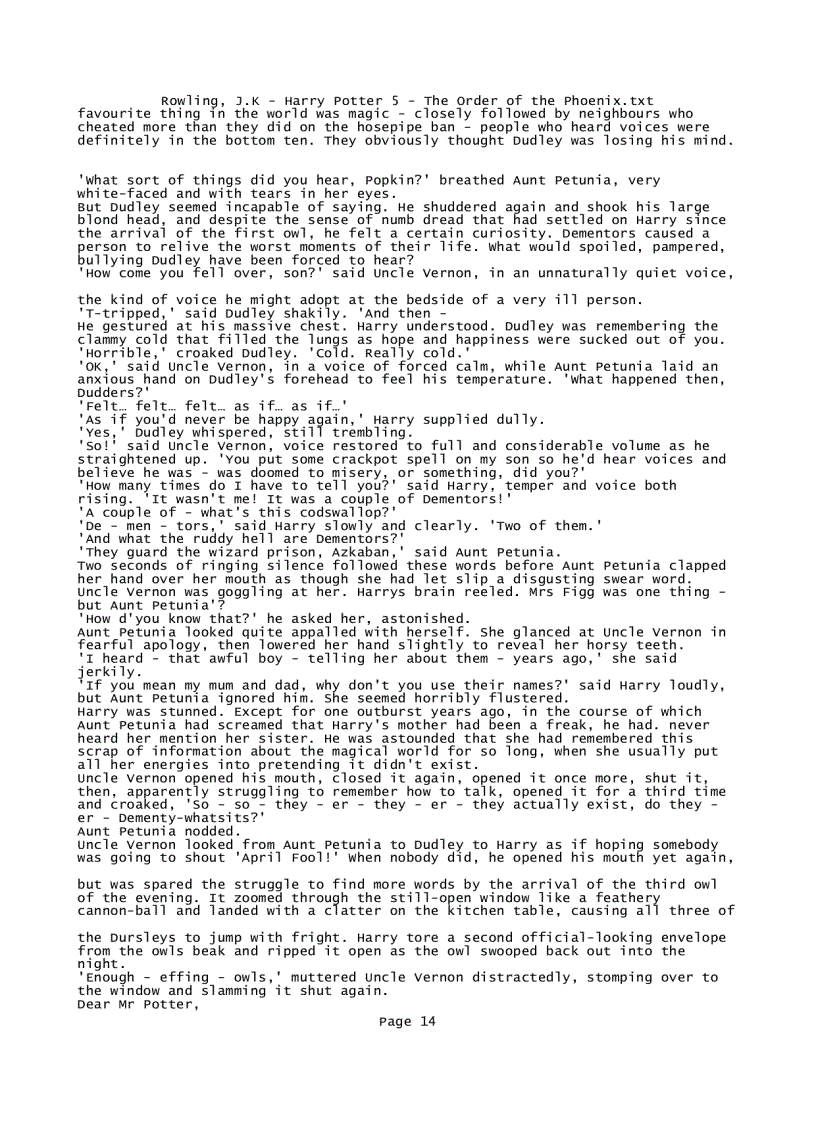 image for page Rowling J K Harry Potter 5